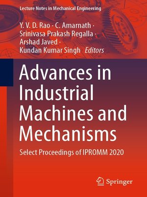 cover image of Advances in Industrial Machines and Mechanisms